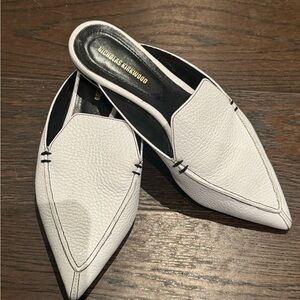 Nicholas Kirkwood White Leather Mules